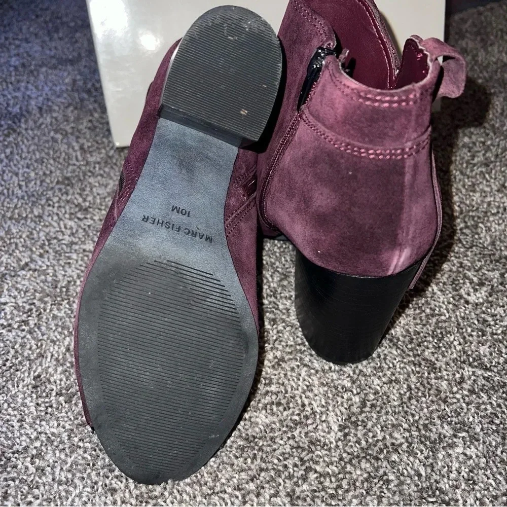 Mark Fisher Peep Toe Suede Booties Size 10M